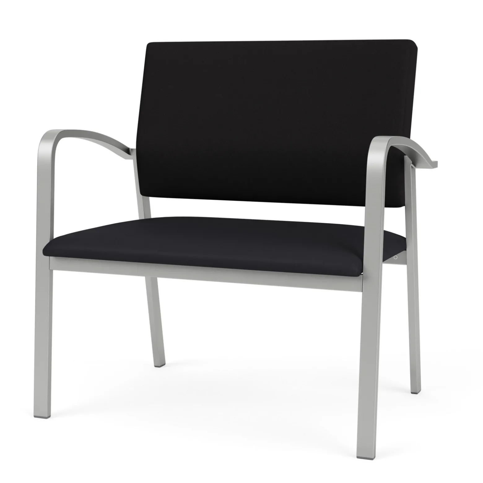 Newport Bariatric Guest Chair with Fabric Back and Antimicrobial Vinyl Seat