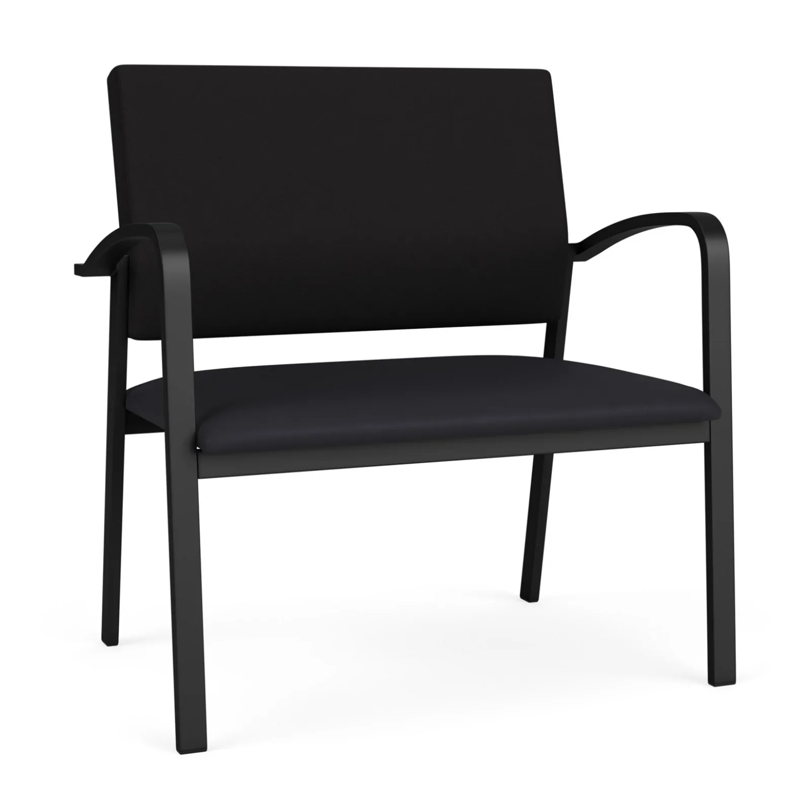 Newport Bariatric Guest Chair with Fabric Back and Antimicrobial Vinyl Seat