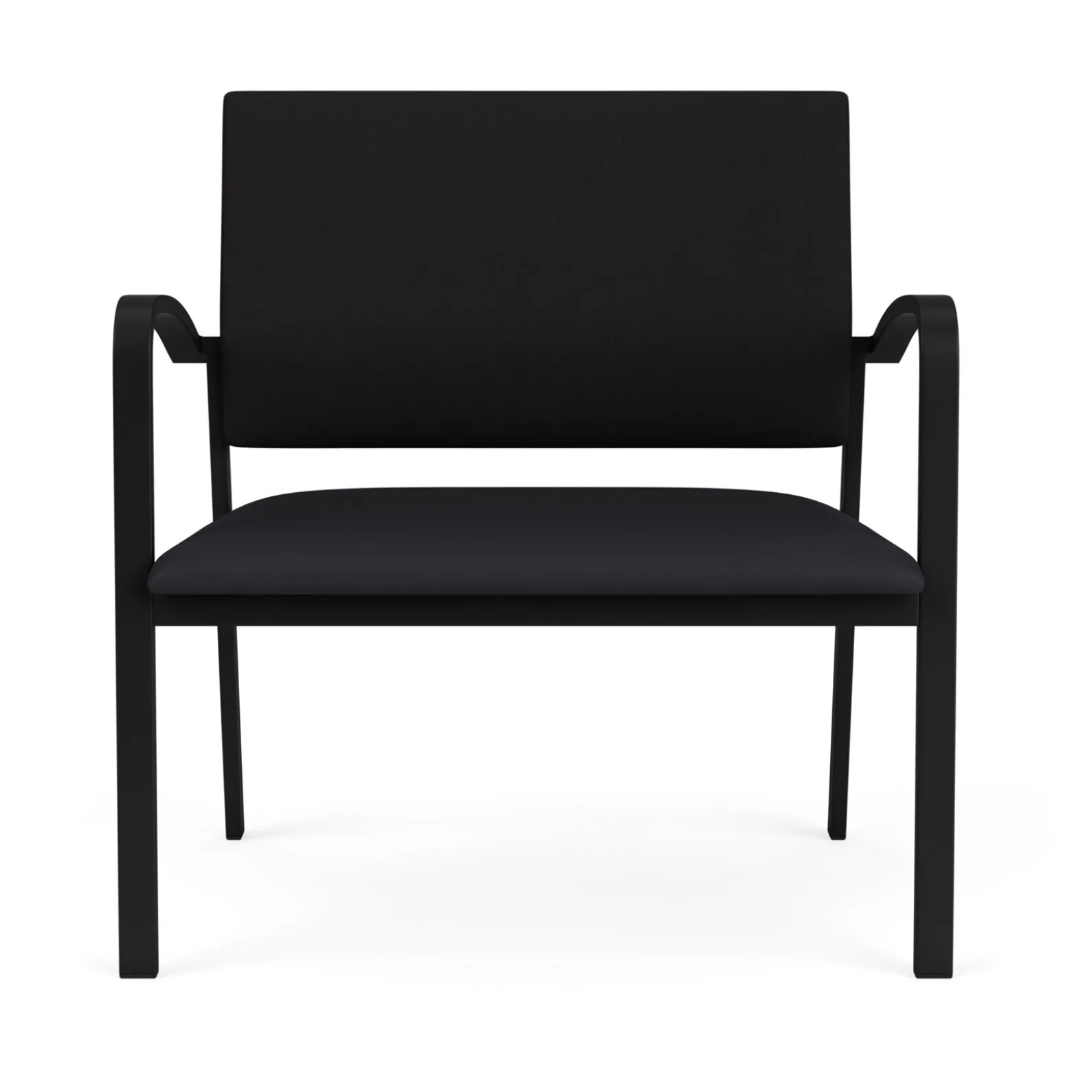 Newport Bariatric Guest Chair with Fabric Back and Antimicrobial Vinyl Seat