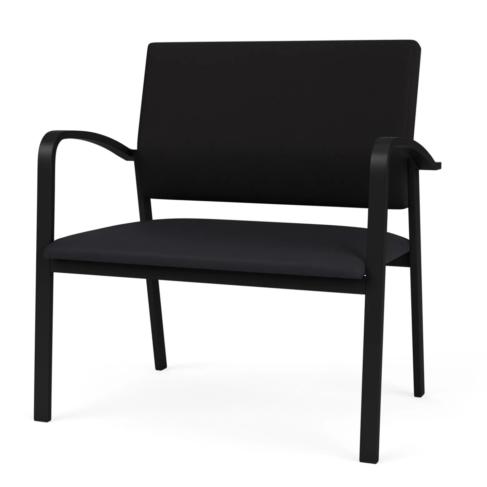 Newport Bariatric Guest Chair with Fabric Back and Antimicrobial Vinyl Seat
