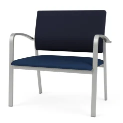 Newport Bariatric Guest Chair with Fabric Back and Antimicrobial Vinyl Seat