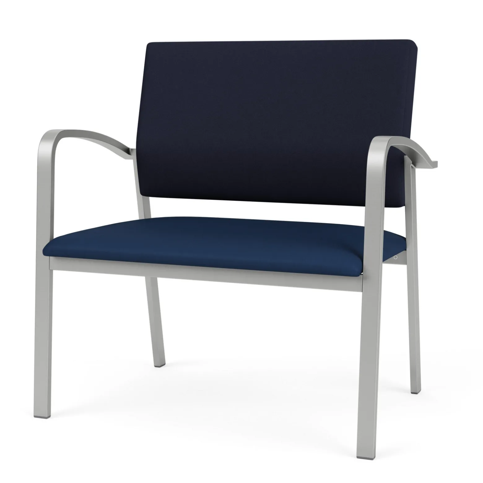 Newport Bariatric Guest Chair with Fabric Back and Antimicrobial Vinyl Seat