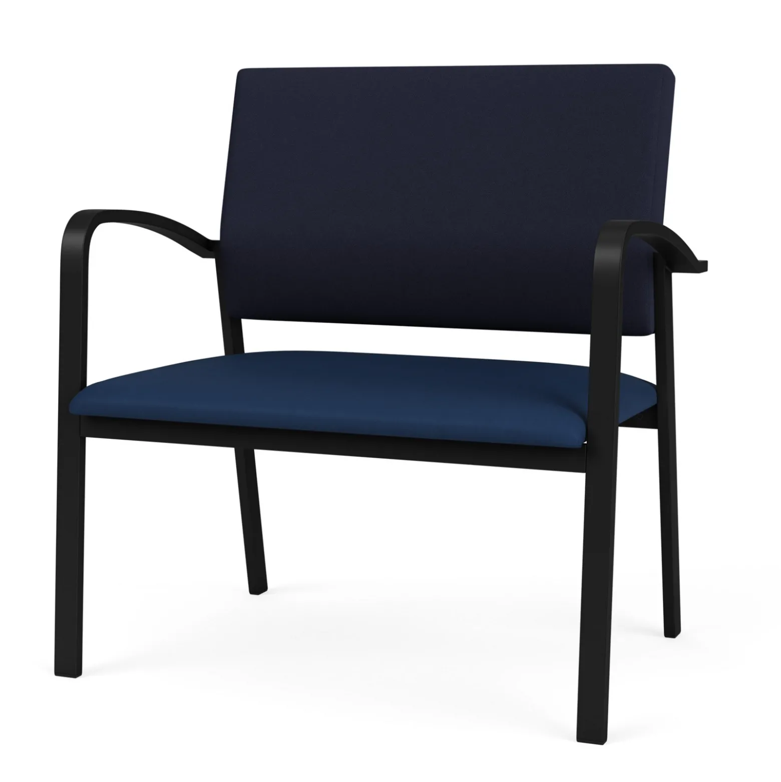 Newport Bariatric Guest Chair with Fabric Back and Antimicrobial Vinyl Seat