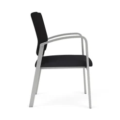 Newport Guest Chair with Fabric Back and Vinyl Seat