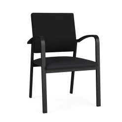 Newport Guest Chair with Fabric Back and Vinyl Seat