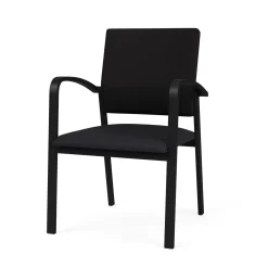 Newport Guest Chair with Fabric Back and Vinyl Seat