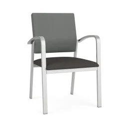 Newport Guest Chair with Fabric Back and Vinyl Seat