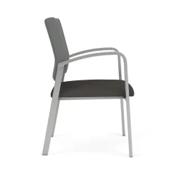 Newport Guest Chair with Fabric Back and Vinyl Seat