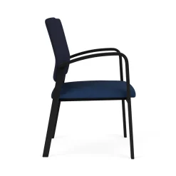 Newport Guest Chair with Fabric Back and Vinyl Seat