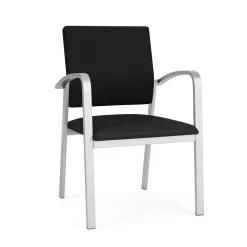 Newport Guest Chair with Fabric Back and Vinyl Seat