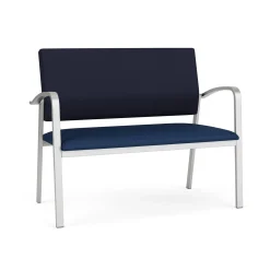 Newport Loveseat with Fabric Back and Antimicrobial Vinyl Seat
