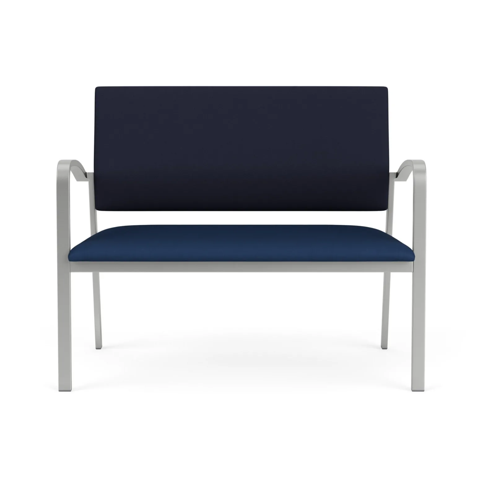 Newport Loveseat with Fabric Back and Antimicrobial Vinyl Seat
