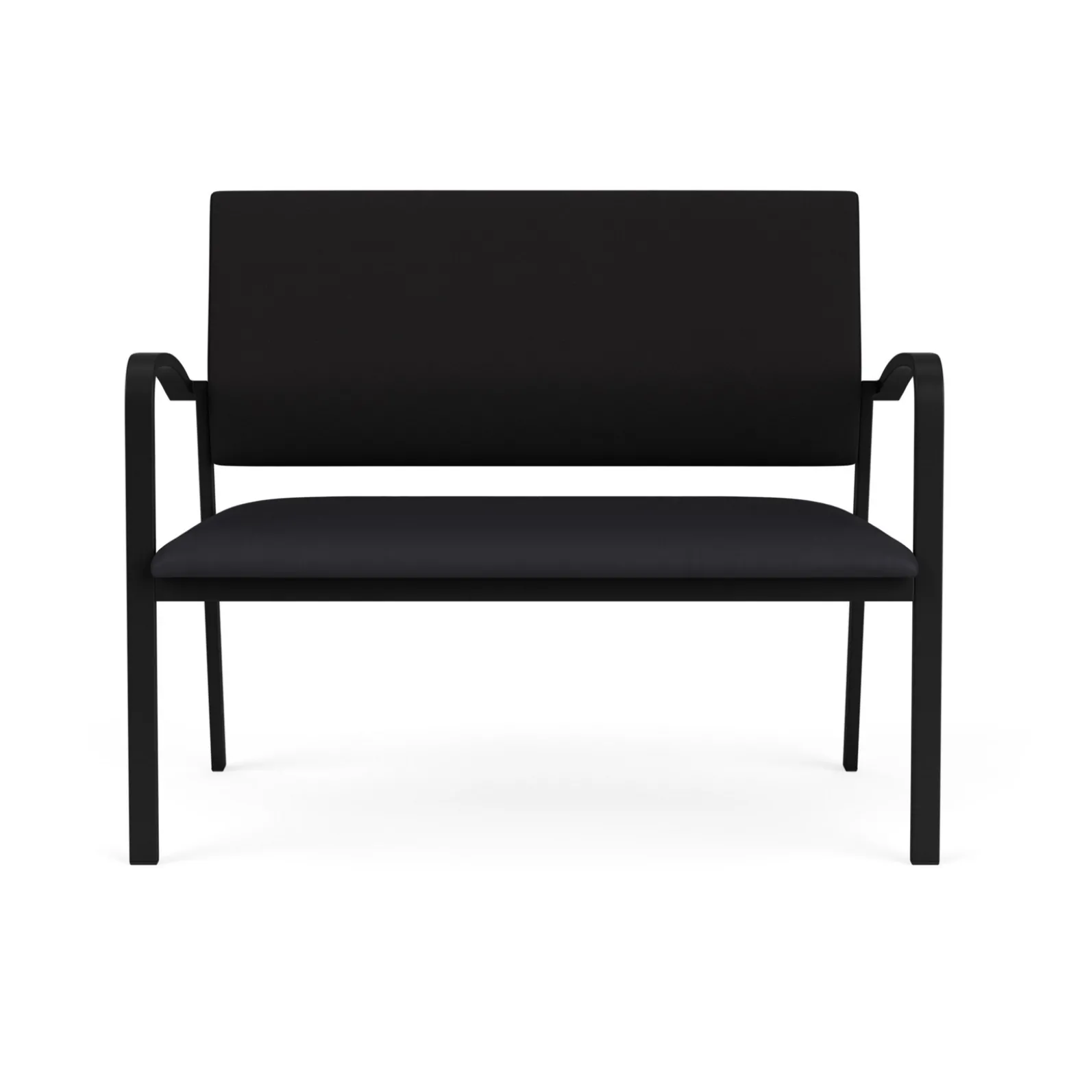Newport Loveseat with Fabric Back and Antimicrobial Vinyl Seat