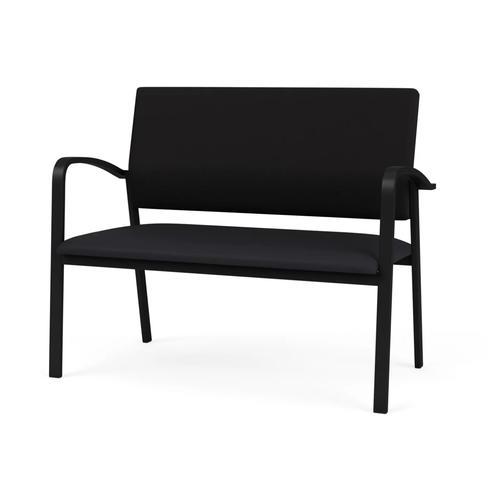 Newport Loveseat with Fabric Back and Antimicrobial Vinyl Seat