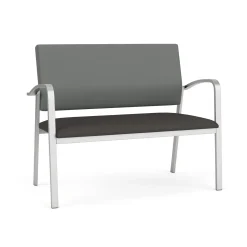 Newport Loveseat with Fabric Back and Antimicrobial Vinyl Seat