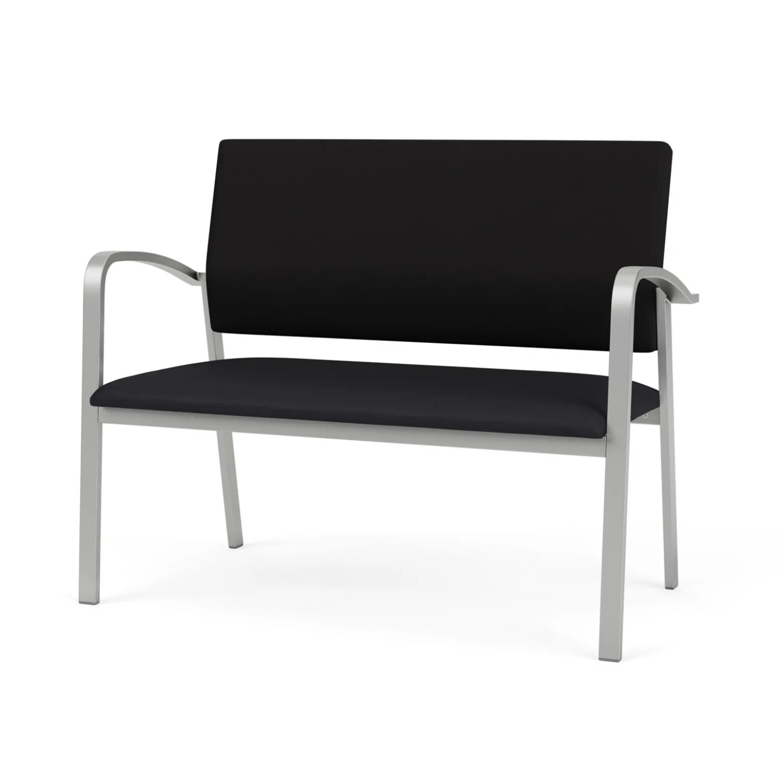 Newport Loveseat with Fabric Back and Antimicrobial Vinyl Seat