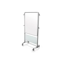 Nexus Double-Sided Mobile Easel Porcelain Magnetic Whiteboard 34"Wx46"H