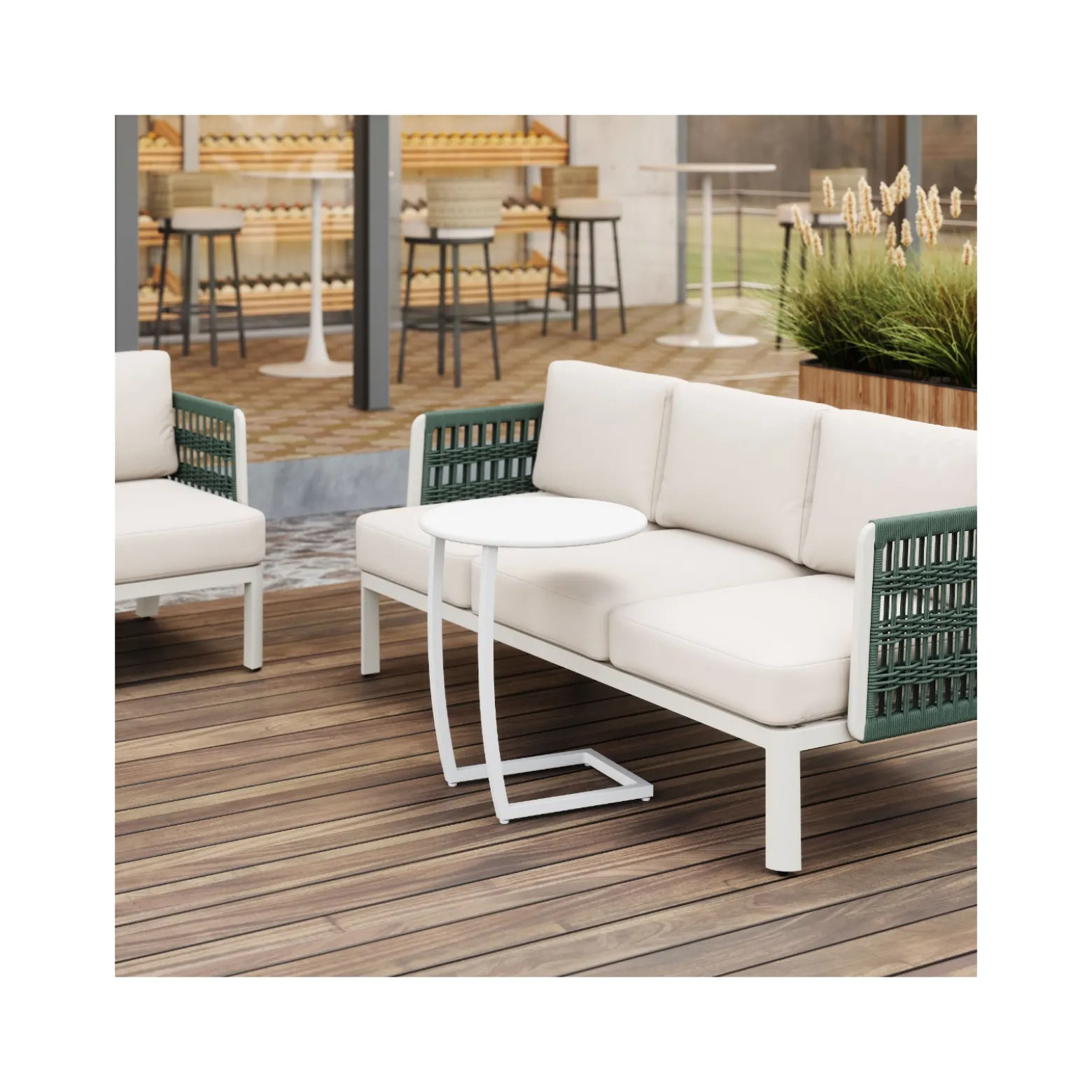 Noga End Table - White