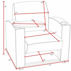 Nova Tablet Armchair with Storage
