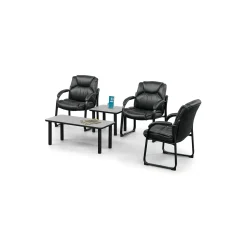 Omega Faux Leather Oversize Guest Chair