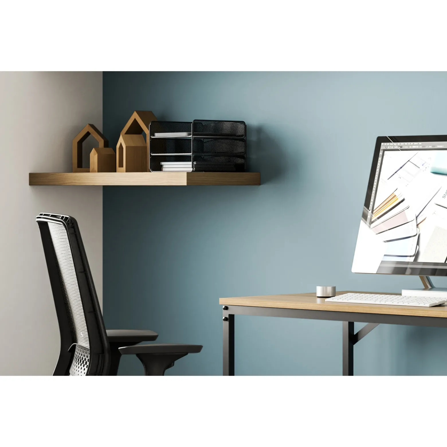 Onyx Desk Organizer, Triple Tray