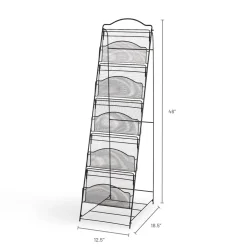 Onyx Five Pocket Mesh Magazine Rack