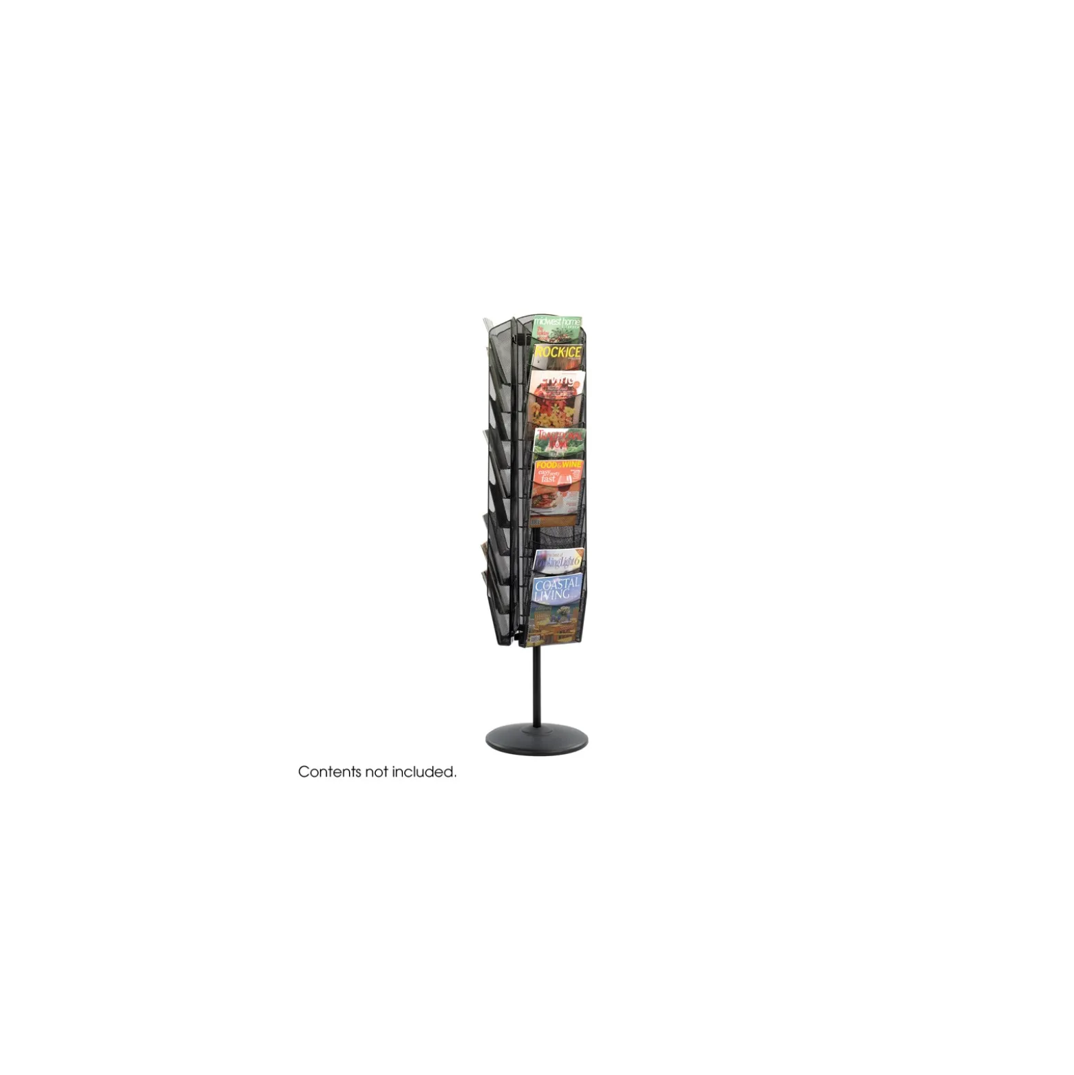 Onyx Rotating Magazine Stand with 30 Pockets