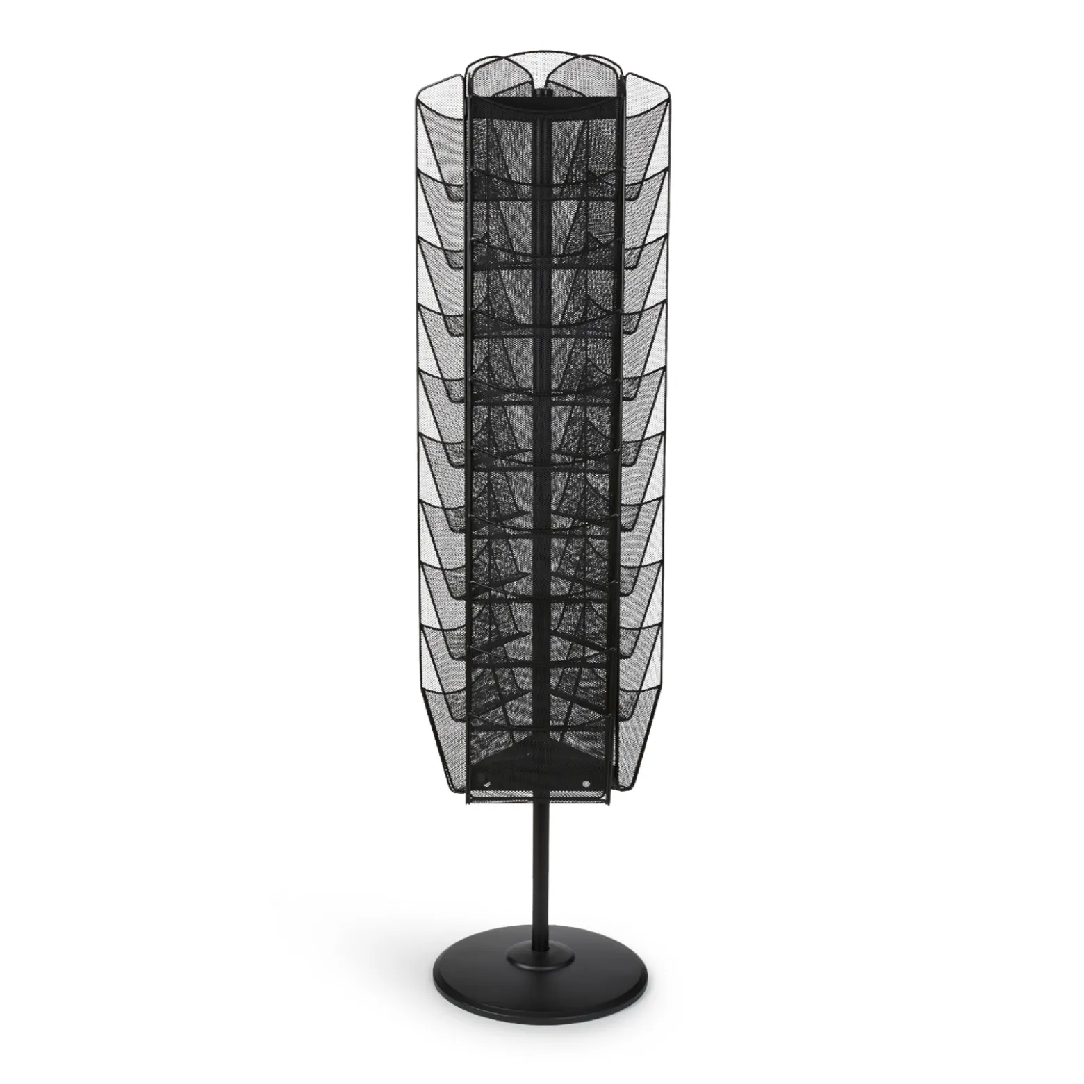Onyx Rotating Magazine Stand with 30 Pockets