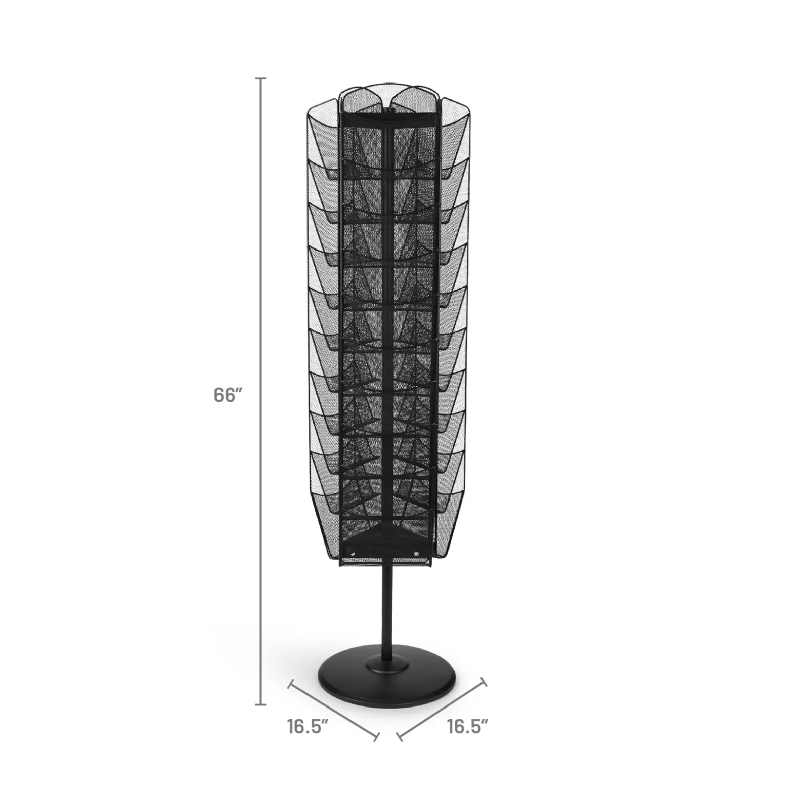 Onyx Rotating Magazine Stand with 30 Pockets