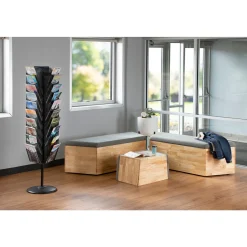 Onyx Rotating Magazine Stand with 30 Pockets