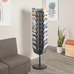 Onyx Rotating Magazine Stand with 30 Pockets