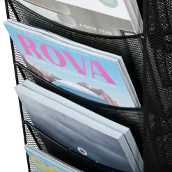 Onyx Rotating Magazine Stand with 30 Pockets