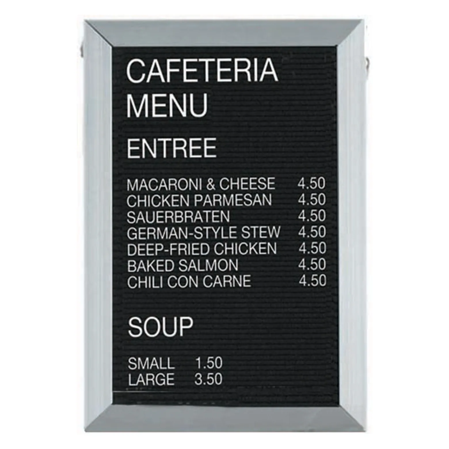 Open Faced Aluminum Frame Letter Board 18"Wx12"H