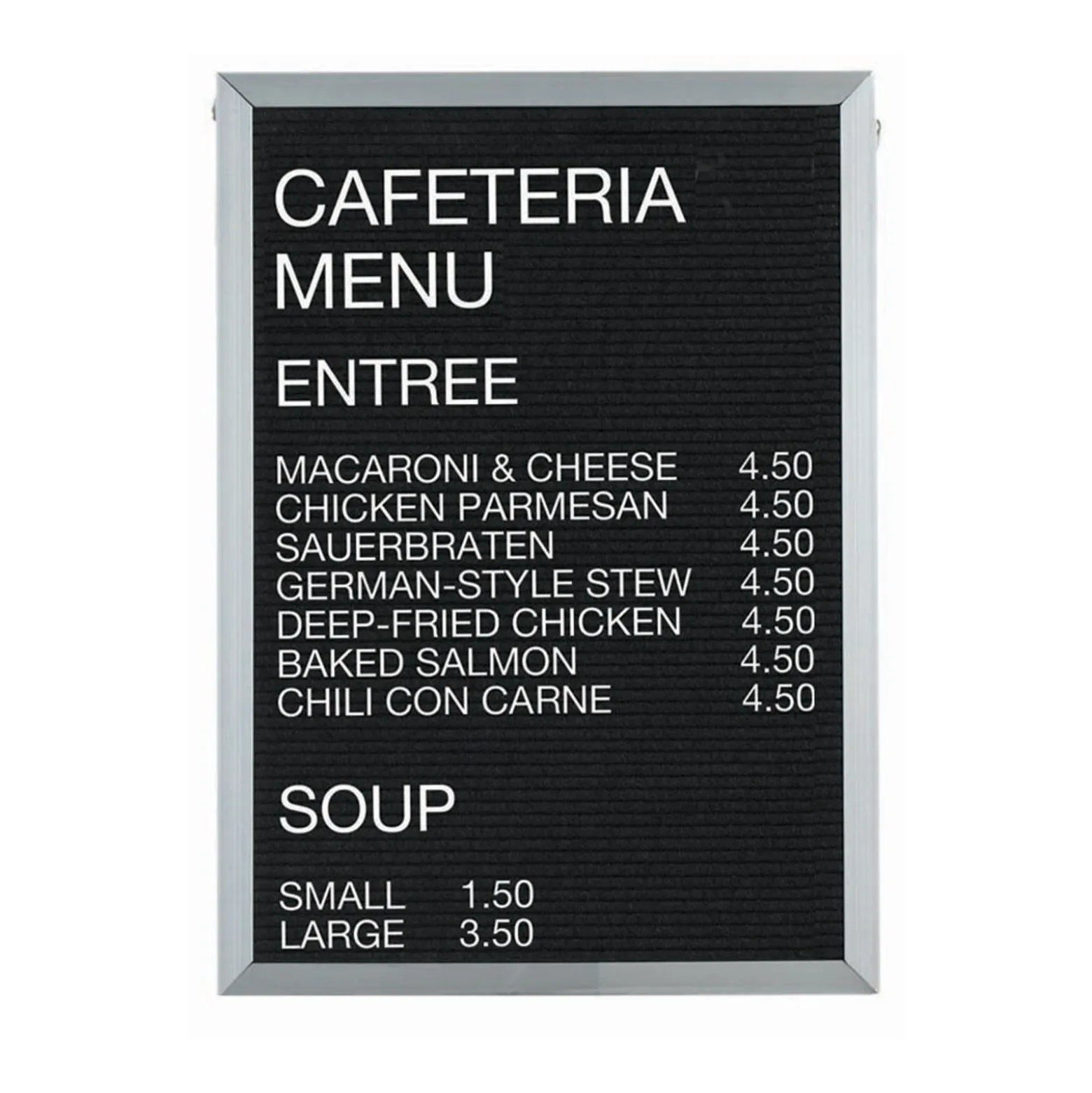 Open Faced Aluminum Frame Letter Board 36"Wx24"H