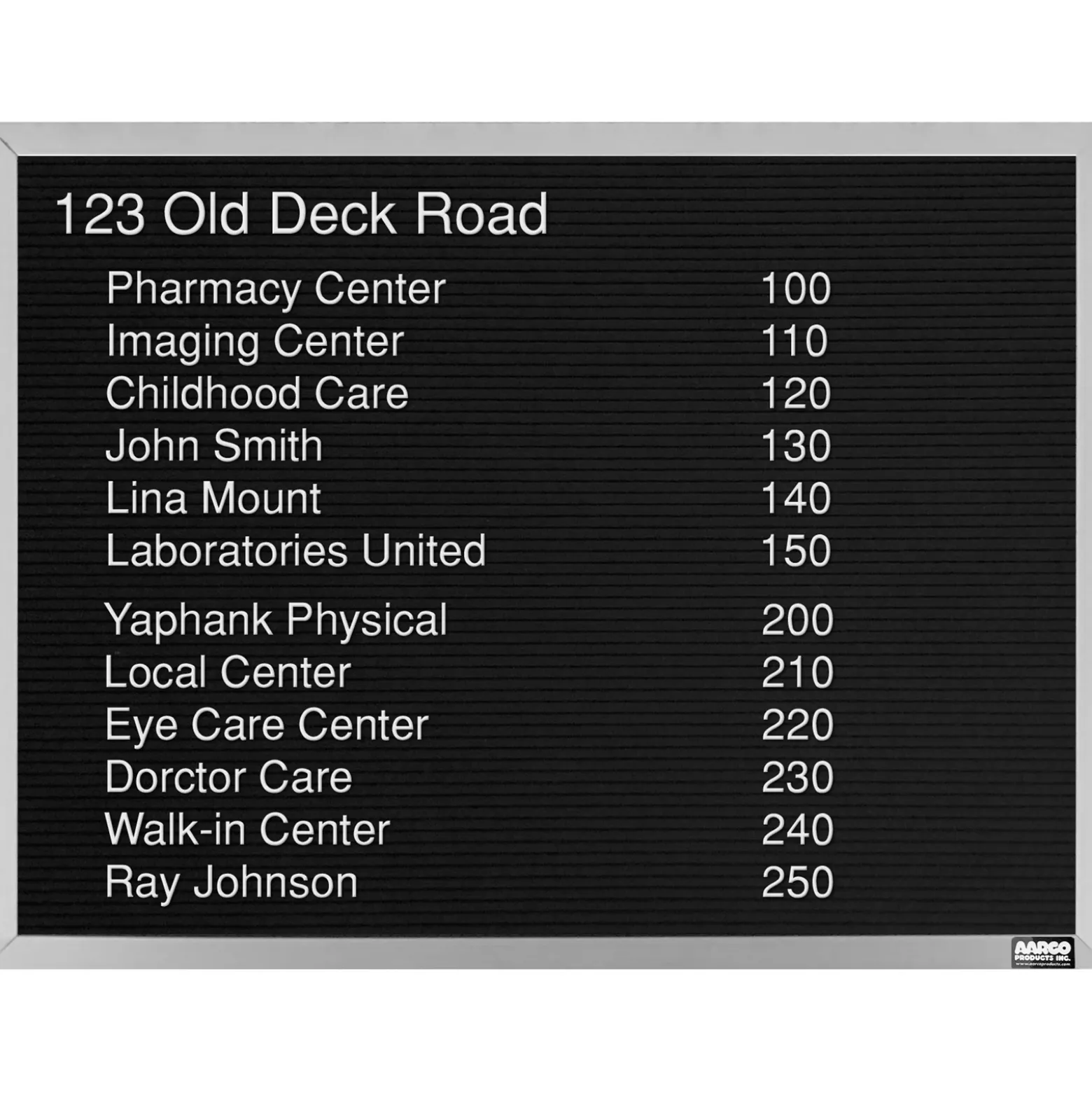 Open Faced Aluminum Frame Letter Board 24"Wx18"H