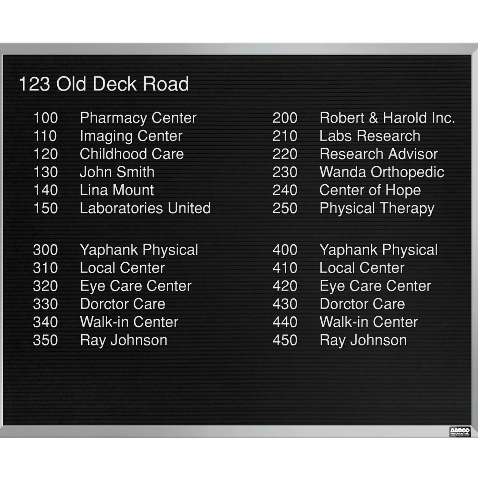 Open Faced Aluminum Frame Letter Board 30"Wx24"H