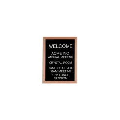 Open Faced Oak Wood Frame Letter Board 24"Wx18"H