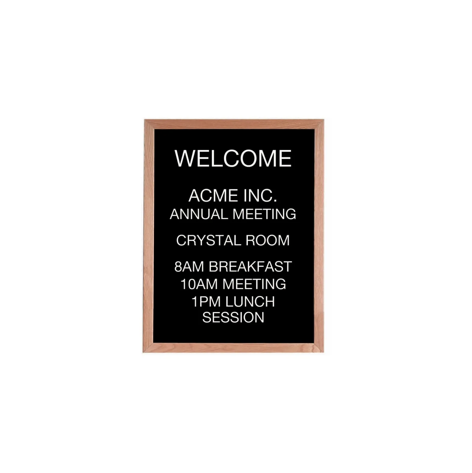 Open Faced Oak Wood Frame Letter Board 30"Wx24"H
