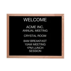 Open Faced Oak Wood Frame Letter Board 30