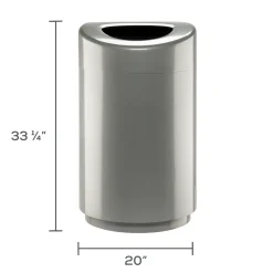 Open Top Powder Coated Trash Receptacle - 30 Gallon
