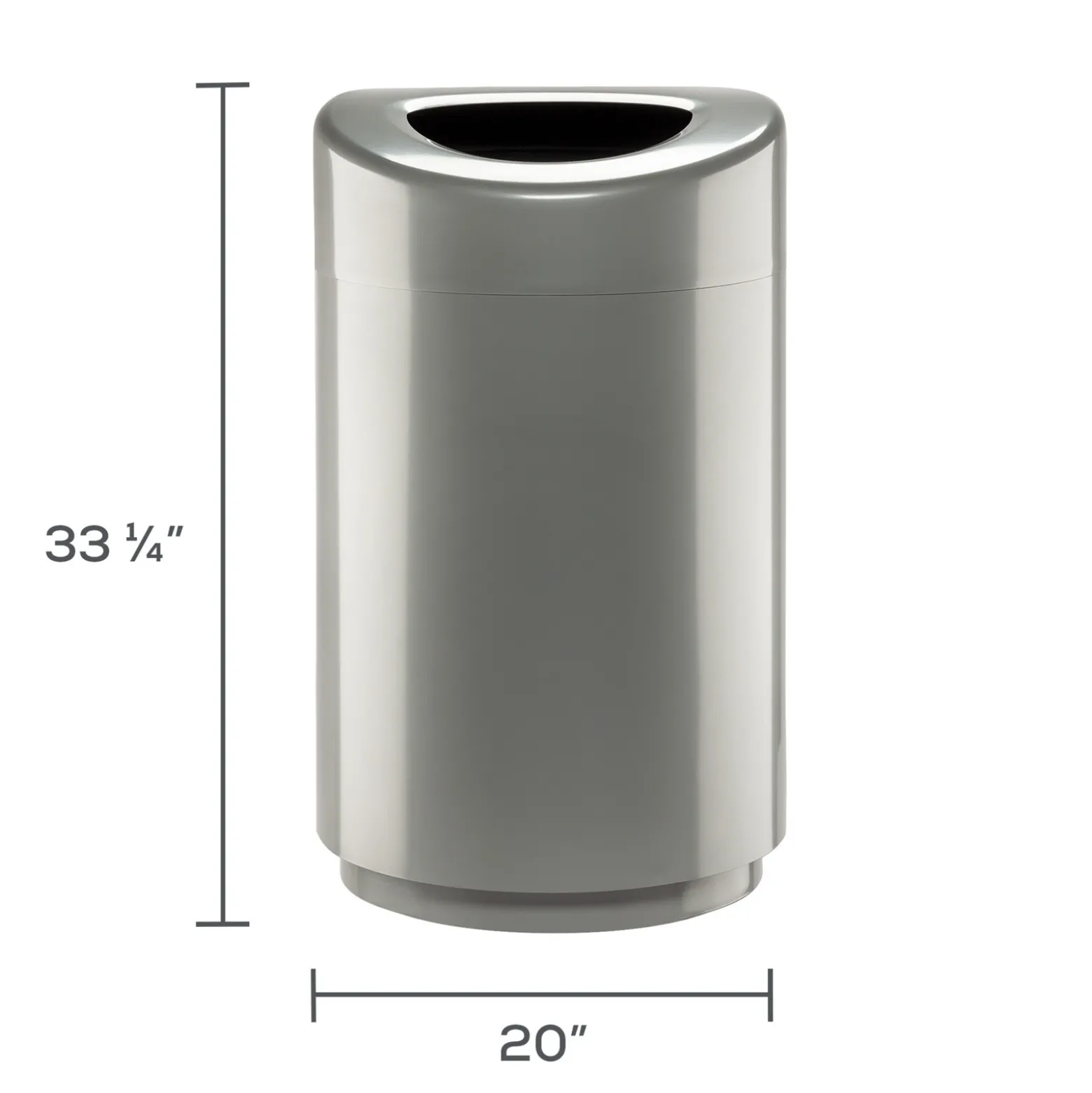 Open Top Powder Coated Trash Receptacle - 30 Gallon