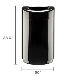 Open Top Powder Coated Trash Receptacle - 30 Gallon
