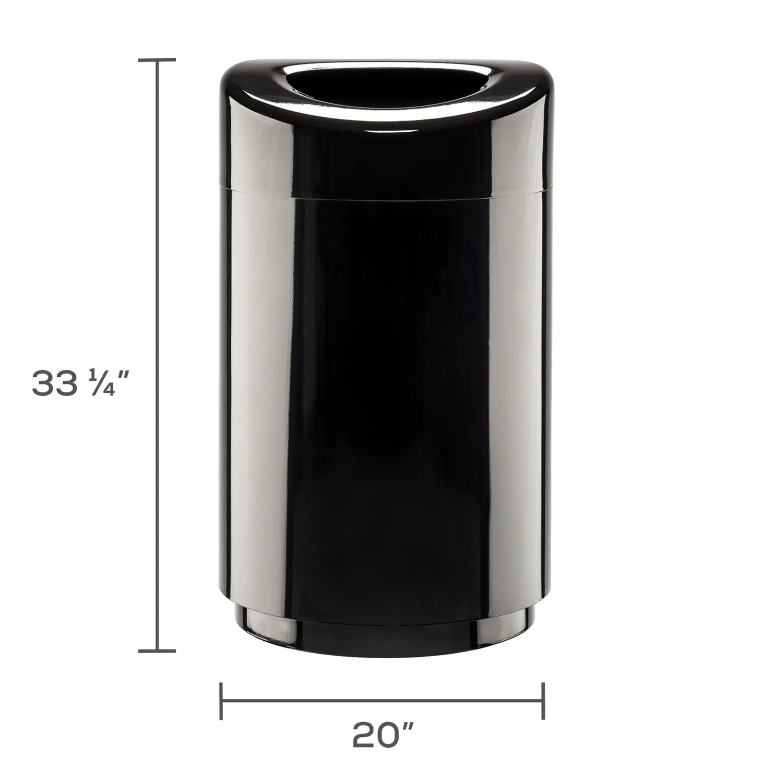 Open Top Powder Coated Trash Receptacle - 30 Gallon