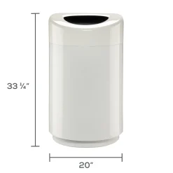 Open Top Powder Coated Trash Receptacle - 30 Gallon