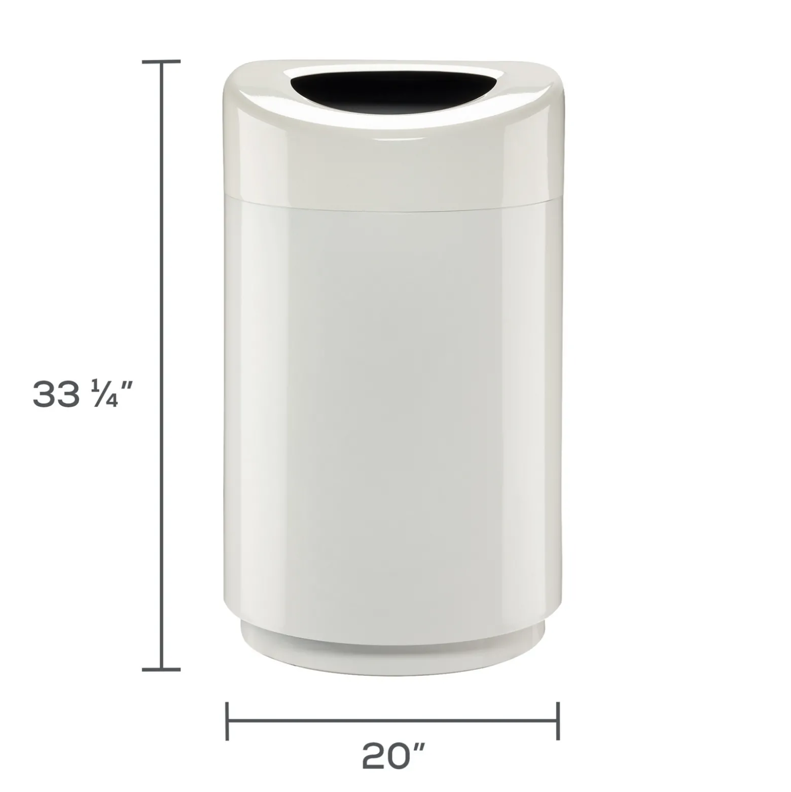 Open Top Powder Coated Trash Receptacle - 30 Gallon