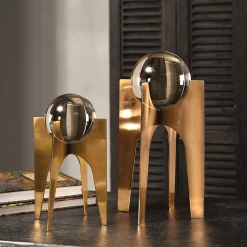 Orb Sculptures, Set of Two