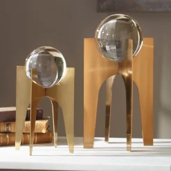 Orb Sculptures, Set of Two