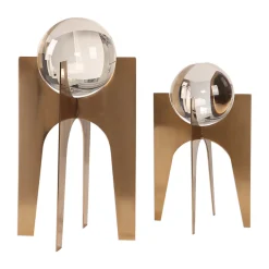 Orb Sculptures, Set of Two