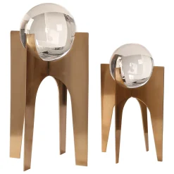 Orb Sculptures, Set of Two