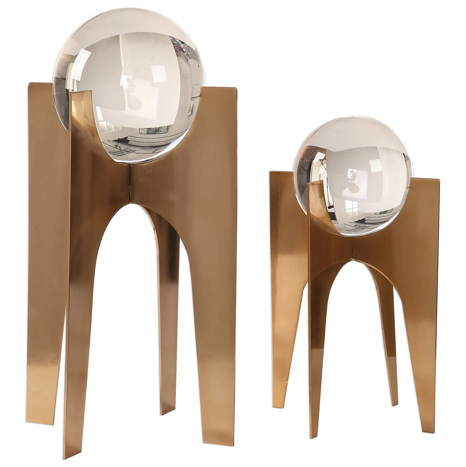 Orb Sculptures, Set of Two